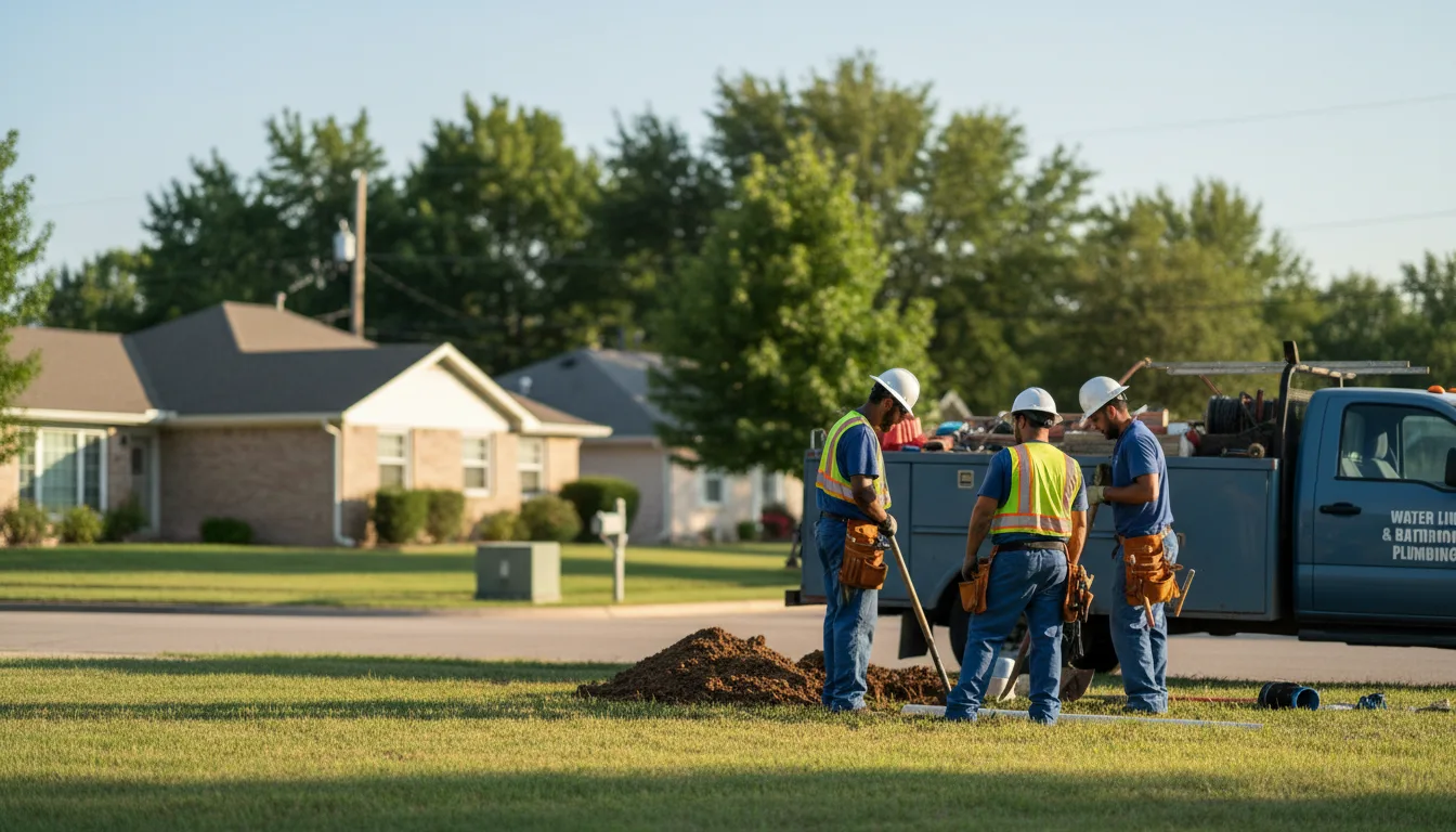 Residential water line and bathroom plumbing service in Lockport, LA